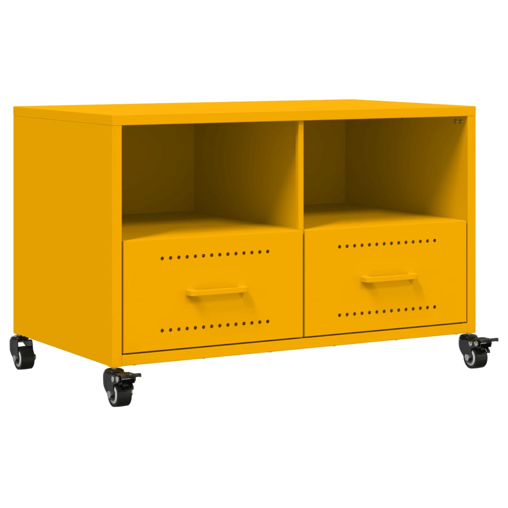 TV Cabinet Mustard Yellow 68 x 39 x 43.5 cm Cold Rolled Steel