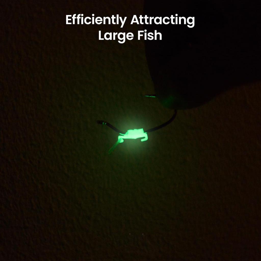 10-Piece Luminous Live Shrimp Fishing Hooks Set