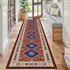 Persian Retro Ethnic Style Villa Corridor Carpet Anti Slip Washable Stairway Runner Decorative Mat Entrance Aisle Long Size Rug