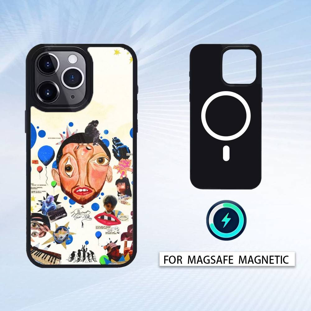 Rapper M-Mac Miller Cool Phone Case Magnetic For iPhone17 16 15 14 13 12 Pro Max For Magsafe Wireless Charging Cover