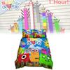 Numberblocks Cartoon Bedding Ensemble With Waffle Weave Fabric For Kids Room