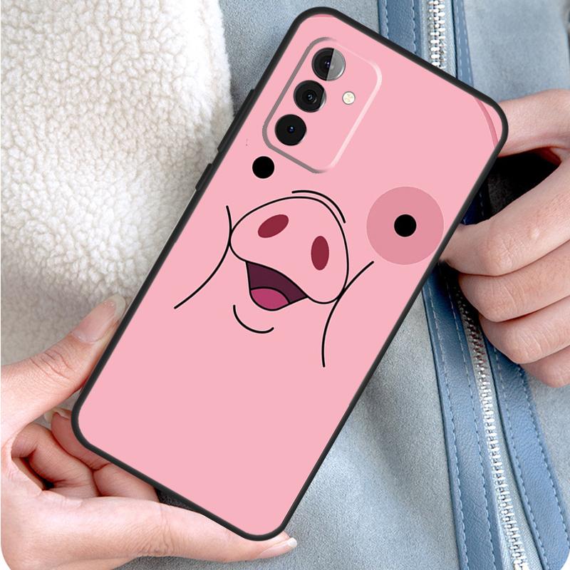 Cute PINK Kawai Pig Phone Case For Samsung Galaxy A55 A35 A25 A15 A51 A71 A12 A32 A52 A13 A33 A53 A14 A34 A54