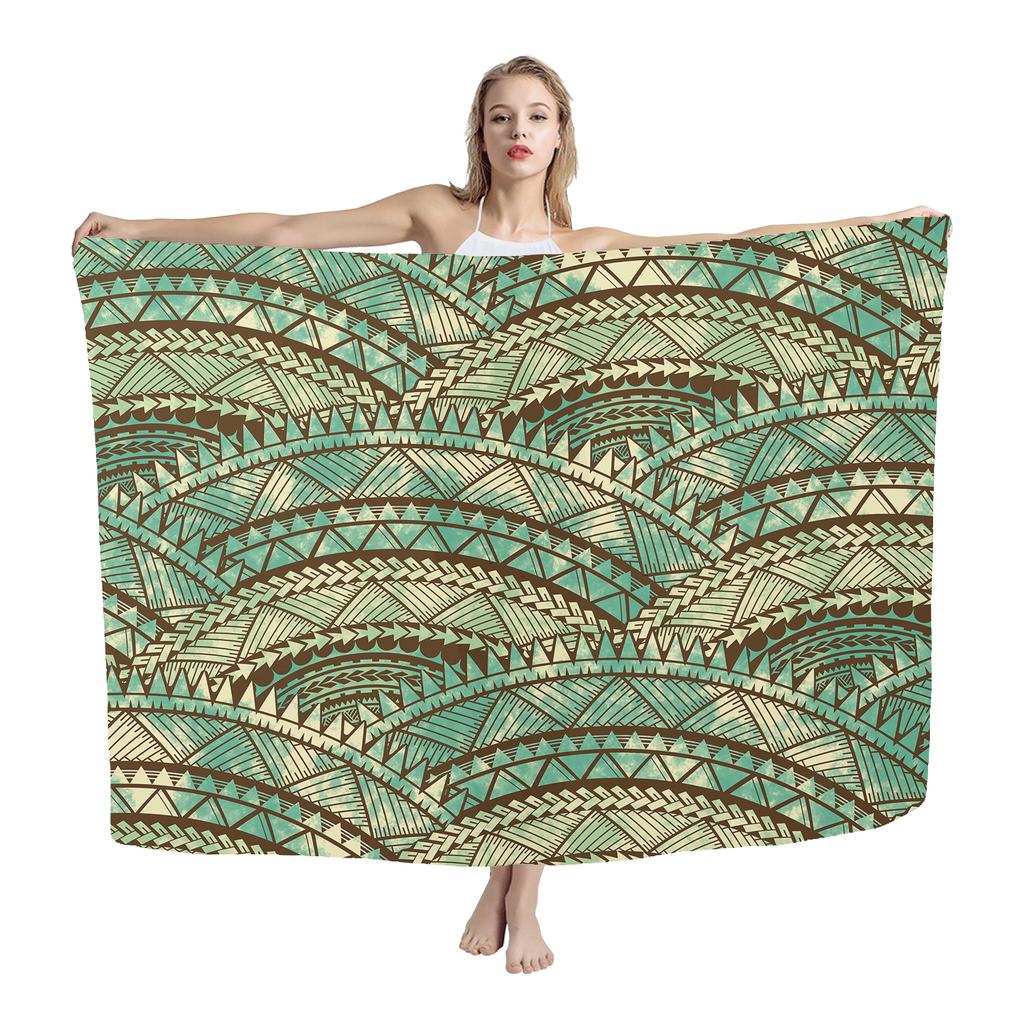 Hawaii Towel Polynesian Sarong Samoa Tattoo Printed for Women Hot Summer Sale Lightweight Shawl Large Size Beach Towel