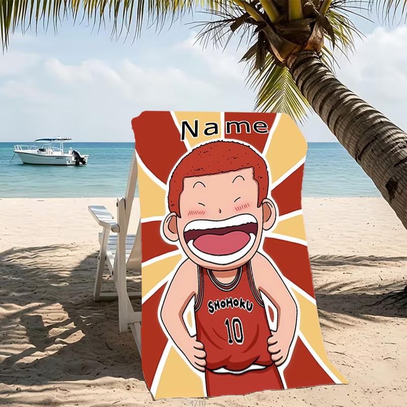 Customizable Personalized Beach Towels Sakuragi Hanamichi Themed designs.Suitable for the Beach, Yoga, Sports;ideal As Beach Accessories