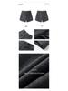 Women's Gray Woolen High-Waisted A-Line Slimming Winter Shorts 2025.