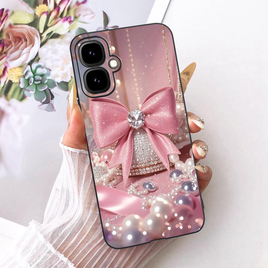 For Infinix Smart 10 2025 Case Popular Flower Bowknot Fundas Soft Black Silicone Cover For Infinix Smart10 X6725 Pop 10 4G Shell