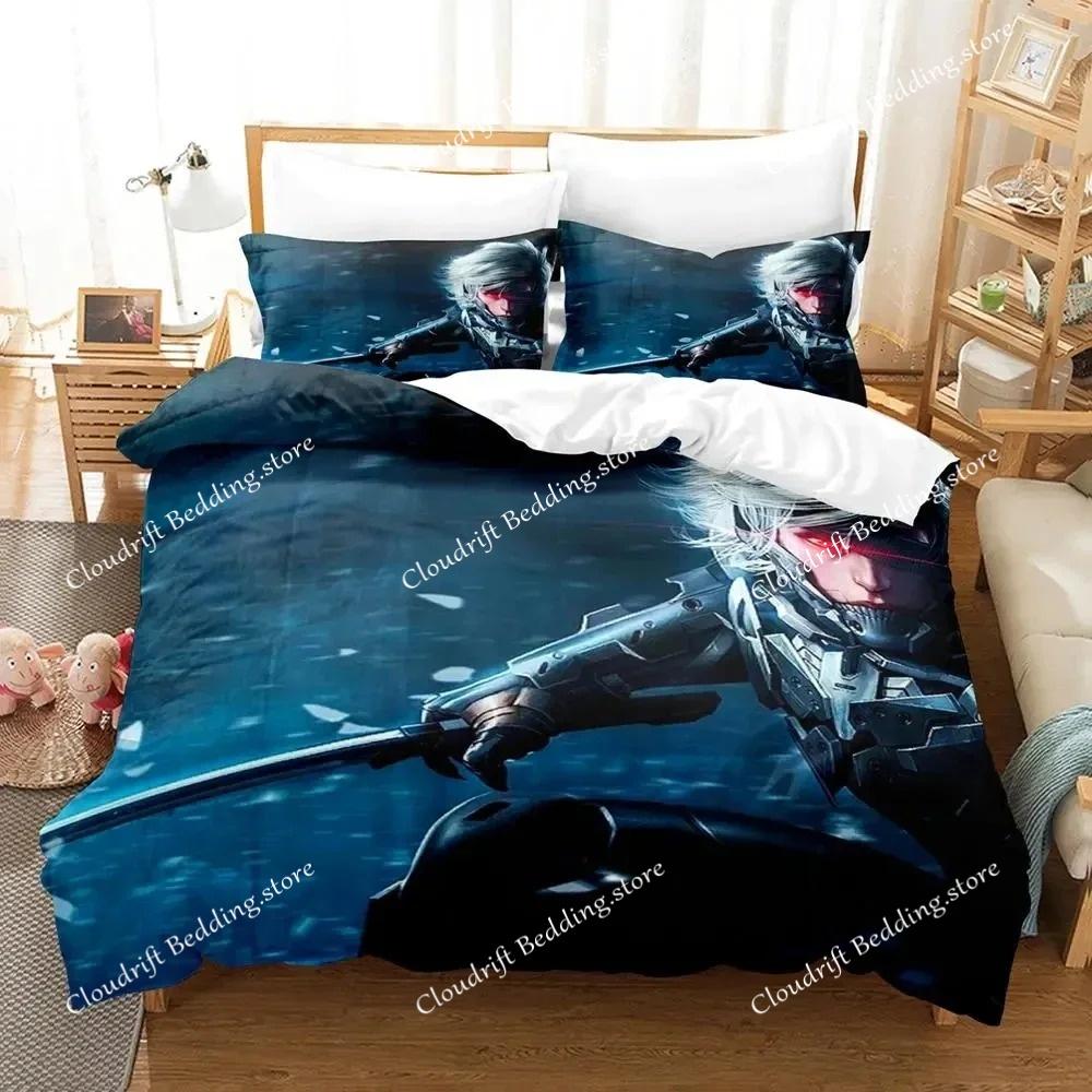 Spiel Metal Gear Rising Revengeance Bettwäsche-Set Bettbezug Bett-Set Steppdeckenbezug Kissenbezug Steppdecke King Queen Size Jungen Erwachsene