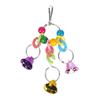 Hanging Parrot Bite Toy Colorful Parakeet Chew Toy Bird Accessories Bird Ring Bell  Relieve Boredom