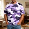 Camiseta Casual de Manga Corta para Hombre de Talla Grande, Cómoda, Transpirable, Corte Holgado, Tejido Suave, Cuello Redondo para el Uso Diario