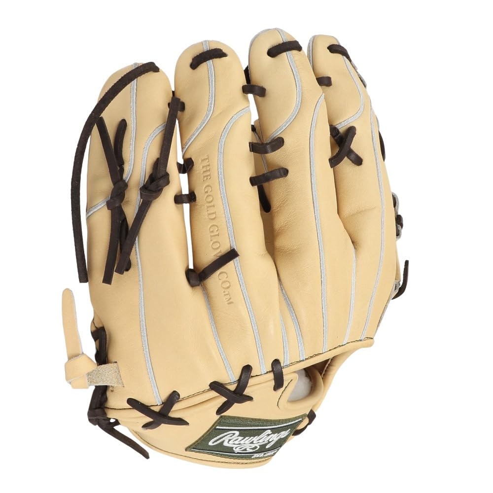Rawlings Luva PRO PREFERRED Wizard Baseball Throw #02, Bola Dura, GH5FPW2B87MG, Luva de Campista Externo, Camelo, 12,25 polegadas, Destra