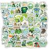 60 Eco-friendly Cartoon Stickers - Creative, Fresh, and Green Design
