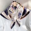 68*68cm 100% Mulberry Silk Scarf Luxury Printed Square Shawl Elegant Lightweight Soft Summer Fashion Accessory Women