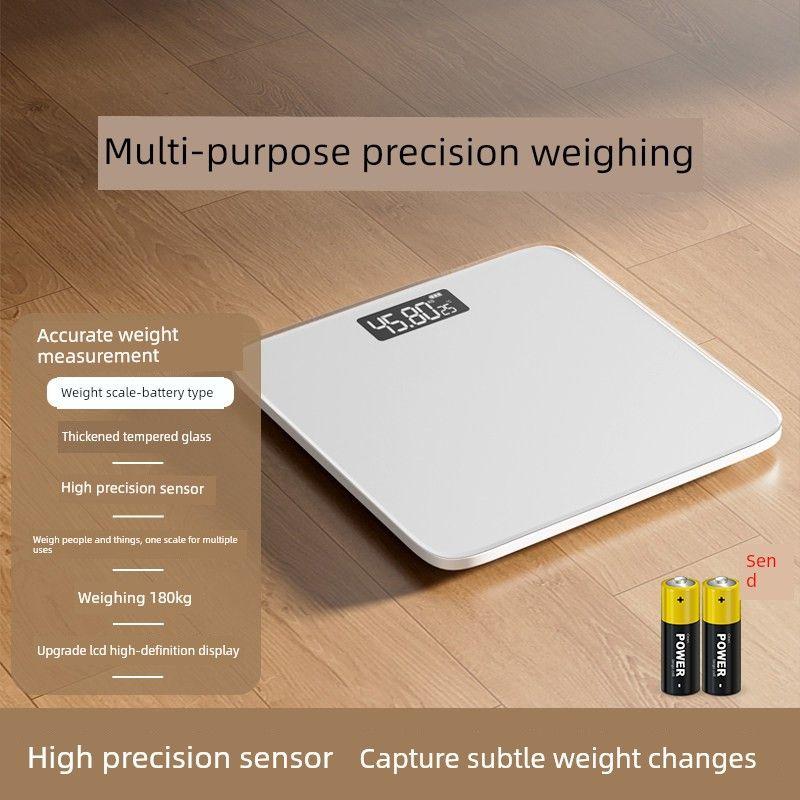 

2026 New Model Has Been Integrated with the App, a Smart Body Fat Scale with High Precision for Home Use, a Dedicated Electronic Scale for Weight Loss Silver White-Battery Scale [Accurate Weighing]