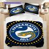 Parramatta Eels Muster Bettwäsche Steppdecke Set Bettbezug Kissenbezug Heimdekoration Geburtstagsgeschenk (1 Bettbezug + 2 Kissenbezüge, ohne Füllung)