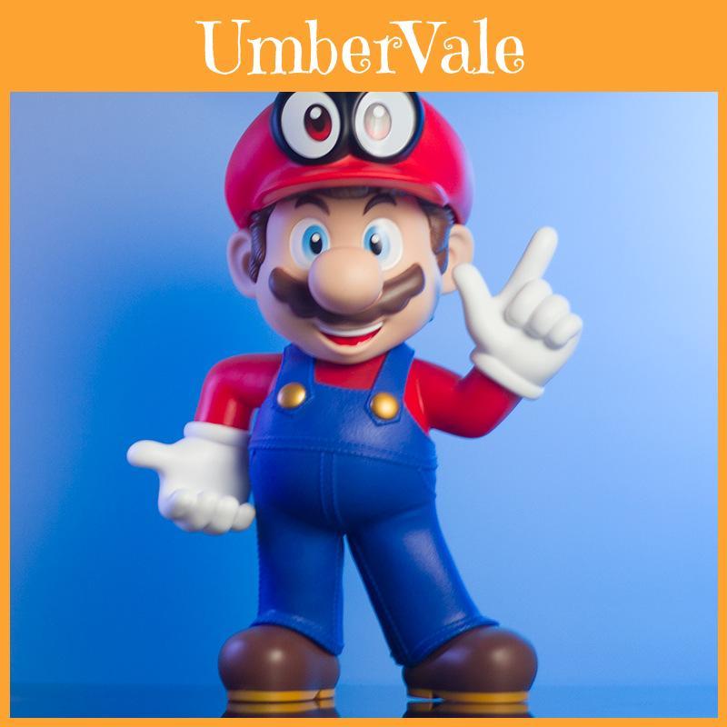 Large Mario Super Mario Toy Figure Pvc Home Decor Collectible Display 27x38cm
