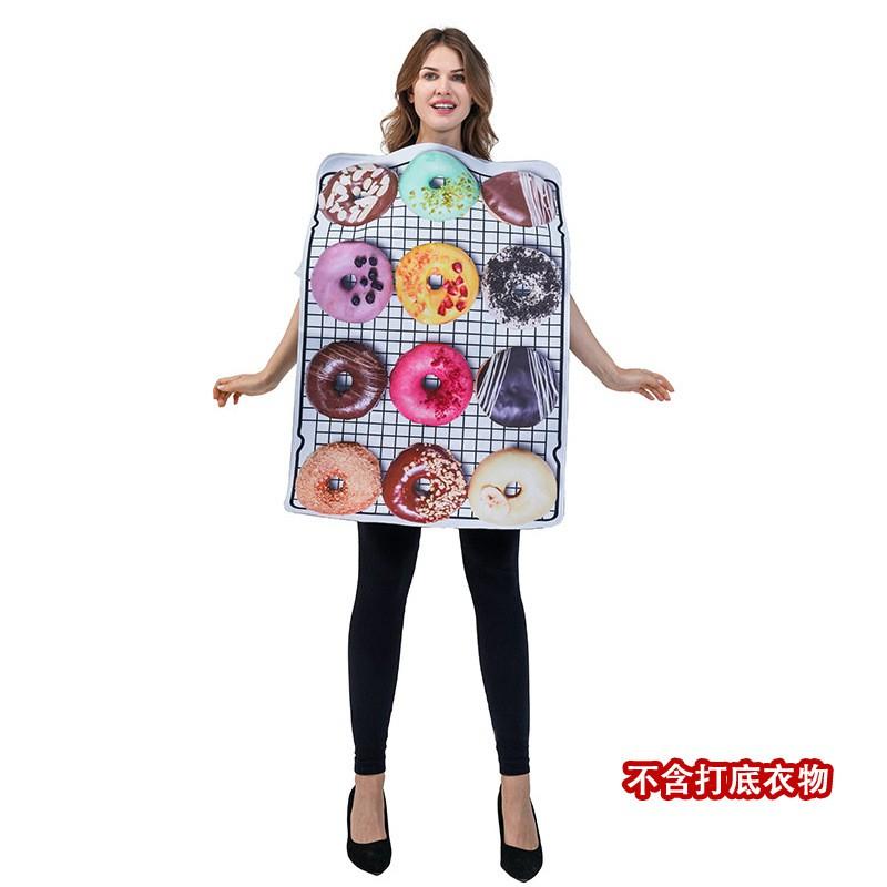 Halloween Costume Outfit Adults Kids - Fun Donut Platter Theme Cosplay Party Wear Unisex