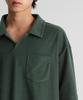 MUSINSA STANDARD Terry Cloth Slit Neck Polo Shirt [Deep Green]