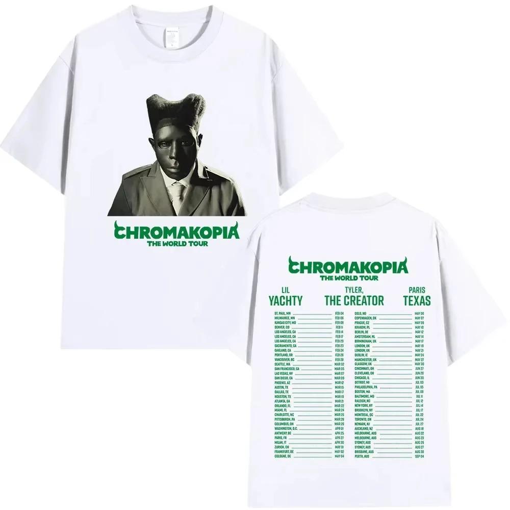 Tyler The Creator Chromakopia World Tour T Shirt Fashion Hip Hop T-shirts Fans Gift Men 2025  Loose Short Sleeves T-shirt
