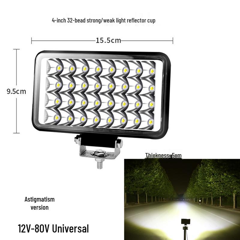 Super Bright LED Headlights for Electric Vehicles & Motorcycles, High/Low Beam, 12V