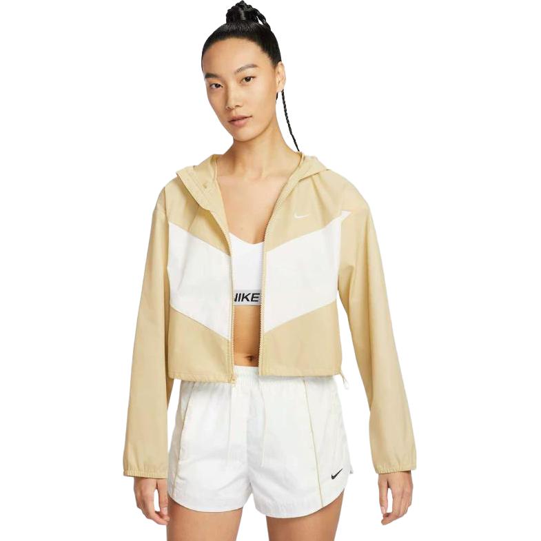 New Nike Cropped Coat Women's Brown HJ1183-783