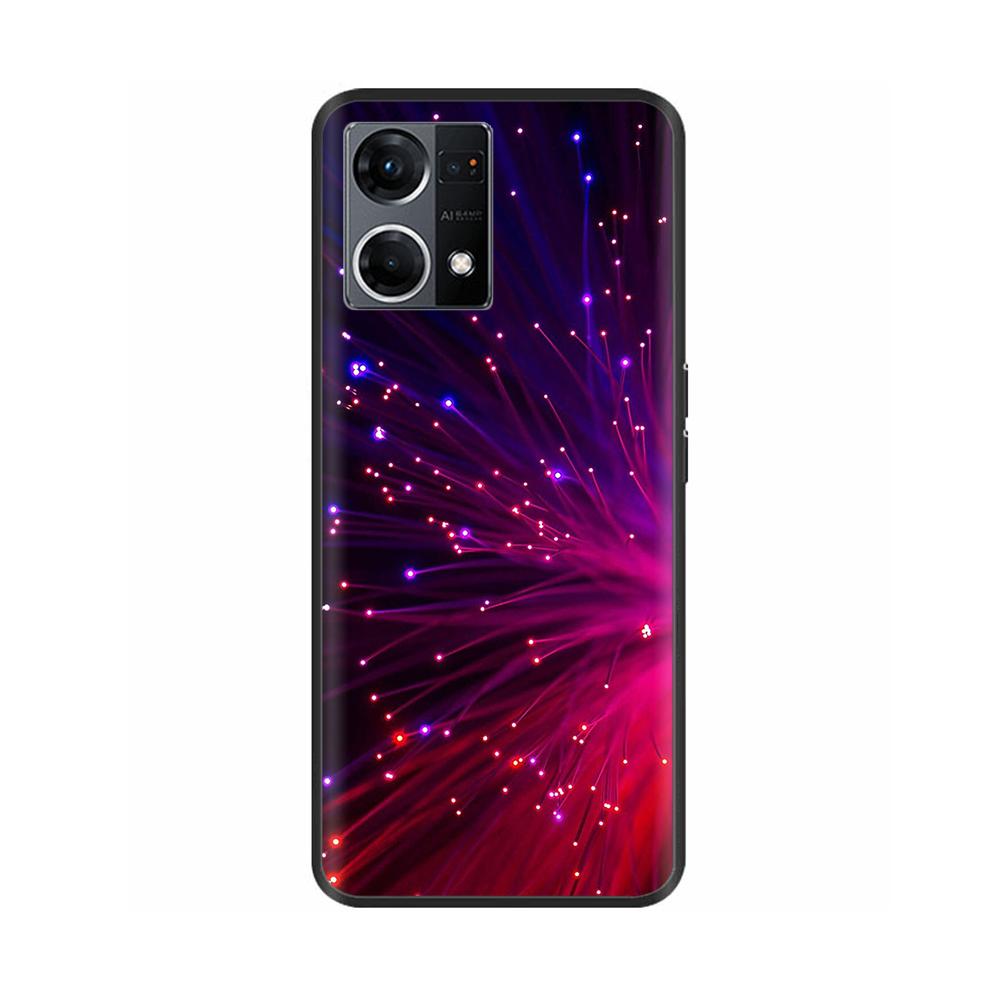 Hülle für Oppo Reno7 4G Hülle Reno7 Silikon Weich Stoßfest TPU Rückseiten für OPPO F21 Pro Reno 7 4G Hülle Schwarze Bumper Fundas