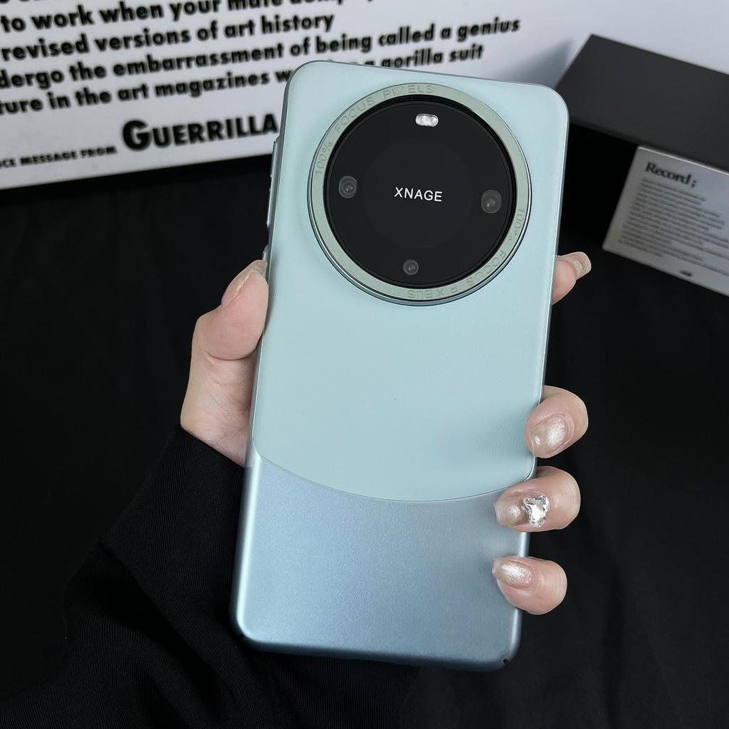 Napa Pattern Patchwork Veneer Is Suitable for Huawei Mate60 Phone Cases, Mate50Pro Hardware Lens Rings, and Mate40