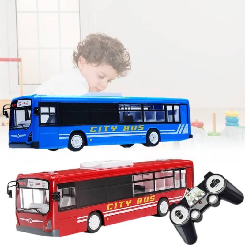 Remote Control Bus Toy For Kids 112 Scale Realistic Sounds And Lights Battery Operated