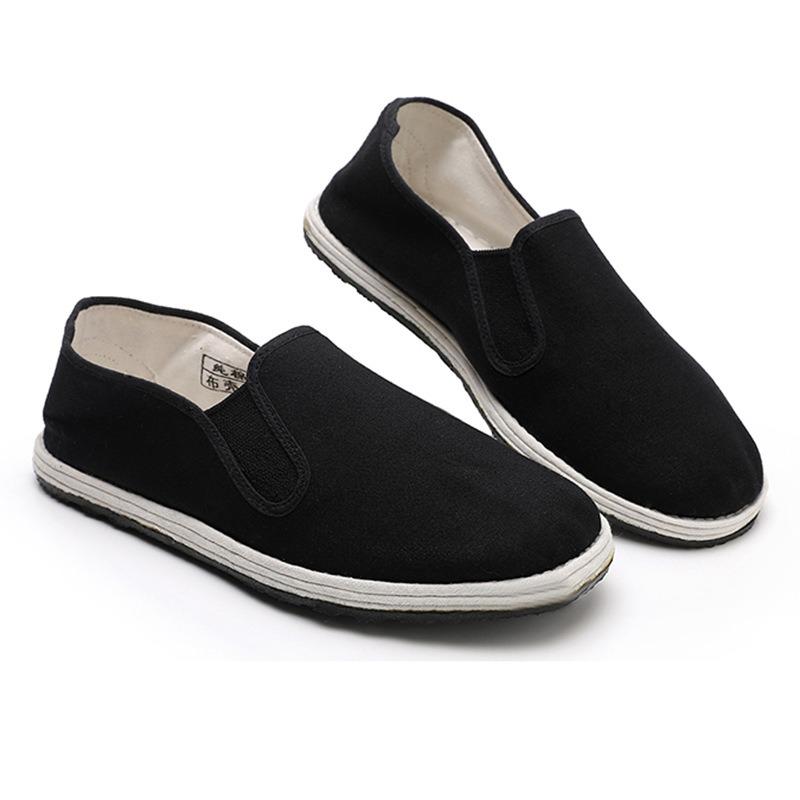 Cloth Shoes Men's Lasagna Casual Shoes Work Shoes Lightweight Wear-resistant Soft Sole Medium and Old Canvas Shoes