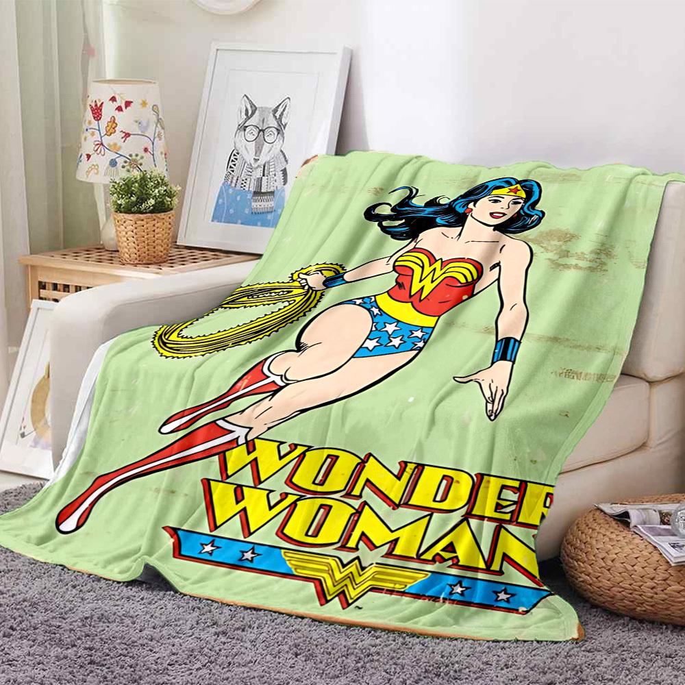 1pc Wonder Woman Blanket | Polyester Fiber, All-Season Comfort for Sofa, Bed, Office, Car, Camping Yy251021159