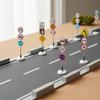 6 Stück Miniatur-Verkehrsschilder Realistisches Detail-Set