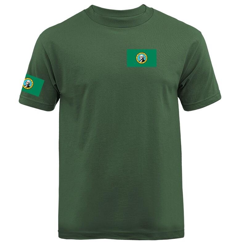 State of Washington Flag Crest WA Graphic T-shirt Unisex T-Shirt S