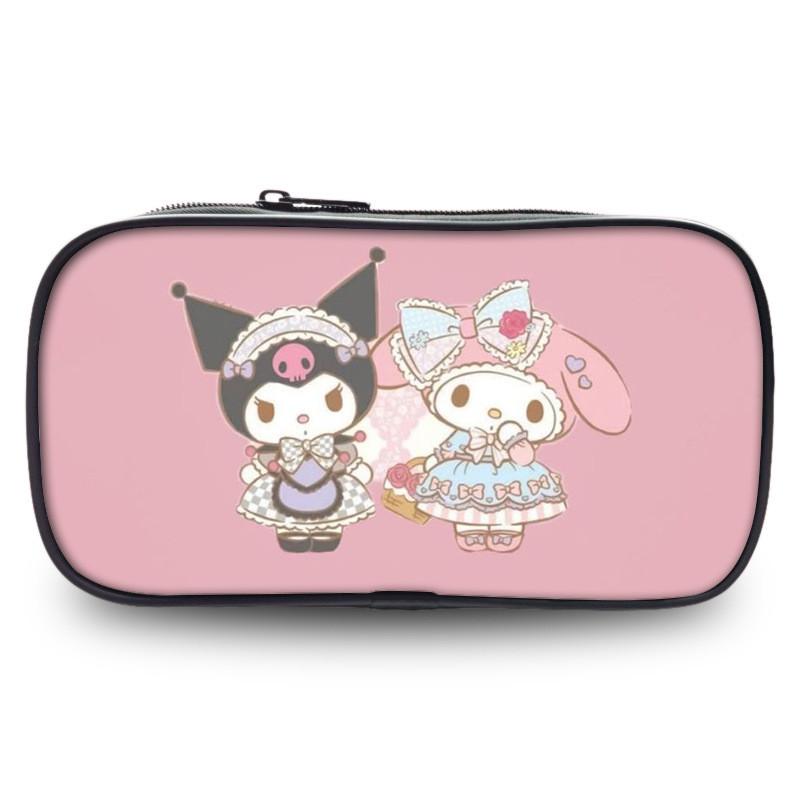 Cute Kuromi Pencil Case Sanrio Student Large Capacity Stationery Storage Bag
