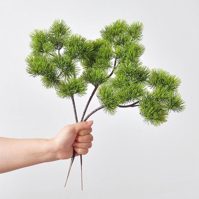 1Pc Wedding DIY Fake Pine Realistic Room Decor Christmas Decortion PVC Artificial Plant Artificial Pine Green Branch