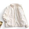 Boys and Women's Double-Sided Coral Fleece Jacket - Warm, Thickened Autumn/Winter Cardigan for Outdoor Use