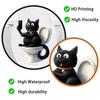 Cute Cartoon Cat PVC Toilet Sticker Self-Adhesive Removable for Bathroom Wall Decor