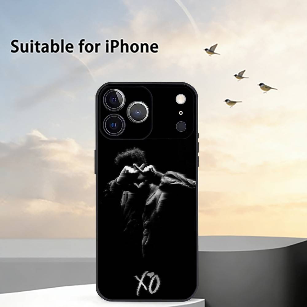 The W-Weeknd X-XO Phone Case For iPhone 17,16,15,14,13,12,11 Plus,Pro Max,XS,Soft Silicone Black Cover