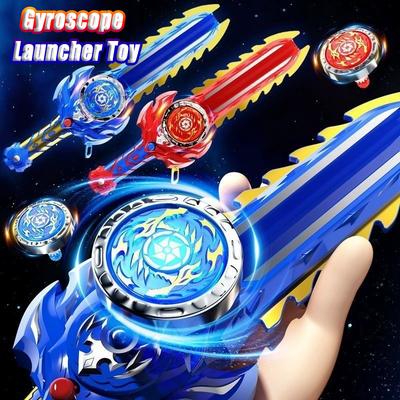 Novo brinquedo Giroscópio em forma de espada Lançador de Espada Pião giratório jogo interativo multijogador Battle Gyro Boy Brinquedo