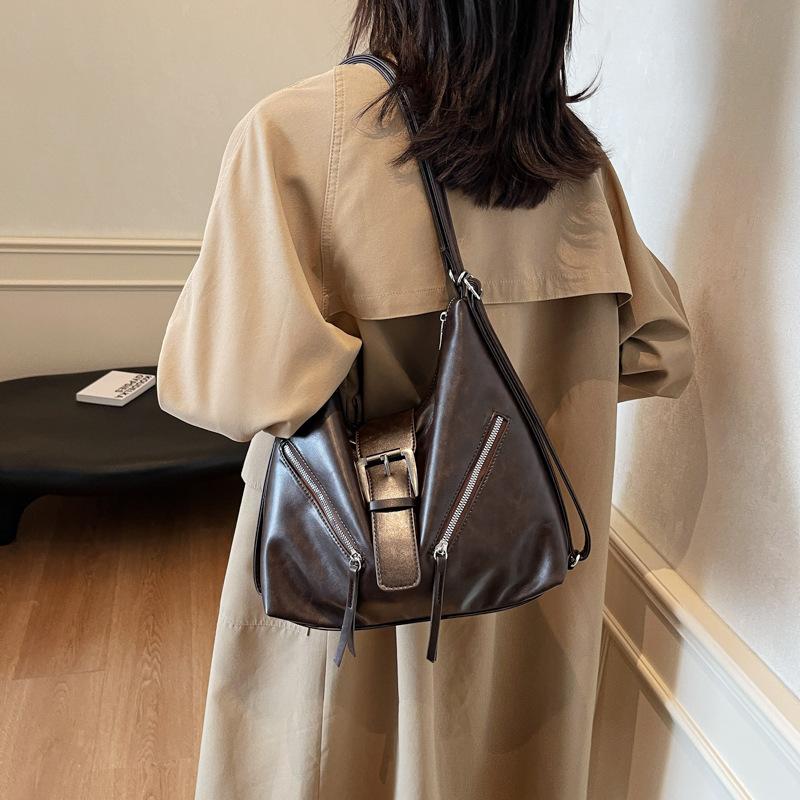 Autumn and Winter Retro Large-capacity Bag Women's 2025 New Fashion Commuter Tote Bag High-end Versatile Shoulder Bag