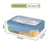Microwave Safe Rectangular Lunch Box with Dividers