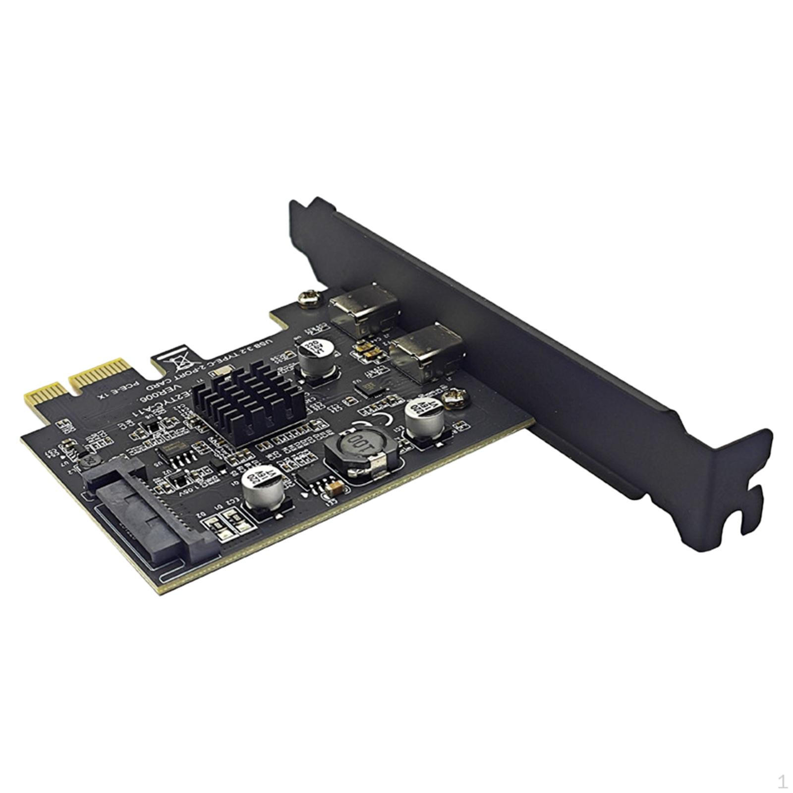 

Карта розширення USB3.2 10 Гбіт/с PCI E Type C, чорна, зручна інсталяційна передача