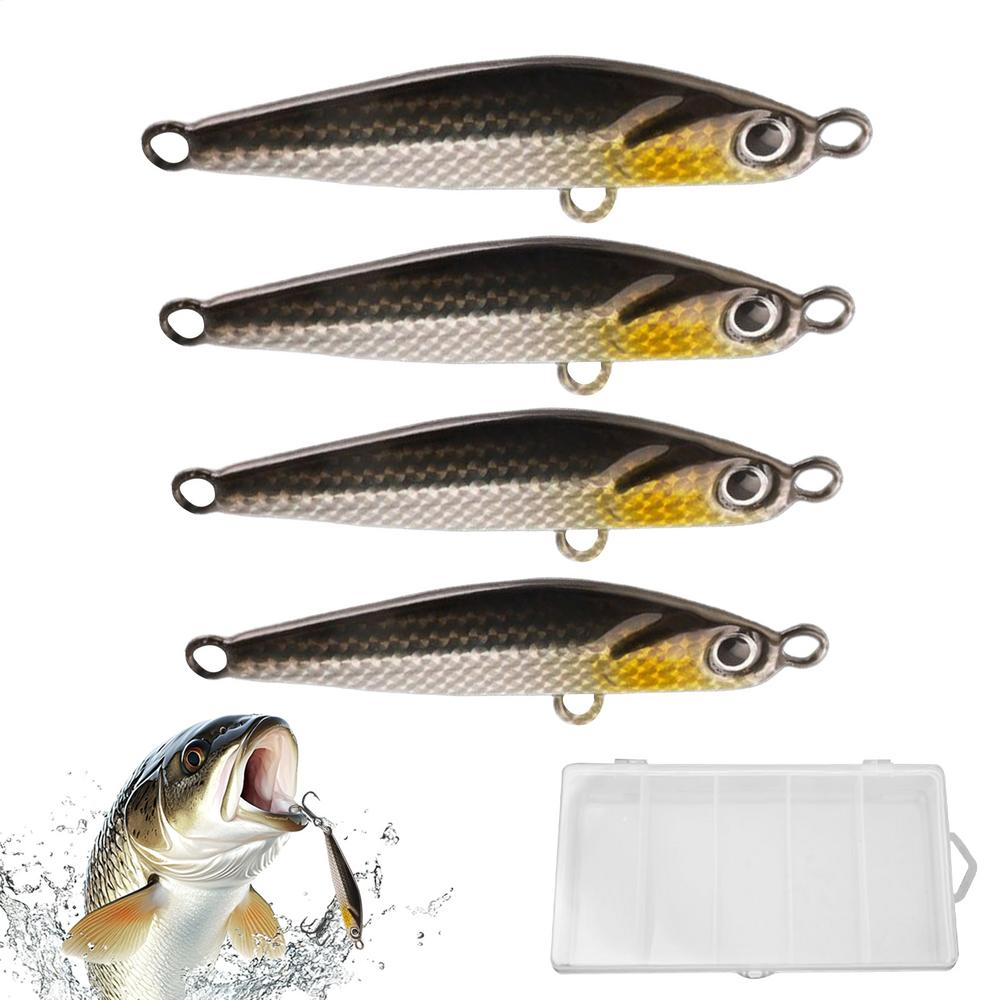 

Fishing Lures For Freshwater 4 Pieces Simulated Angling Tackle Fishing Simulation Lures For Saltwater Freshwater Ice Lake River білий