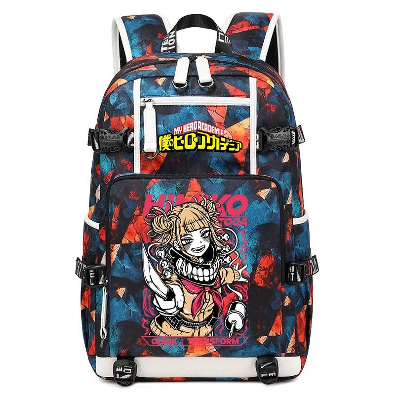 My Hero Academia Printed Rucksack Large Capacity School Bag Outdoor Book Backpack for Boys Girls Teens