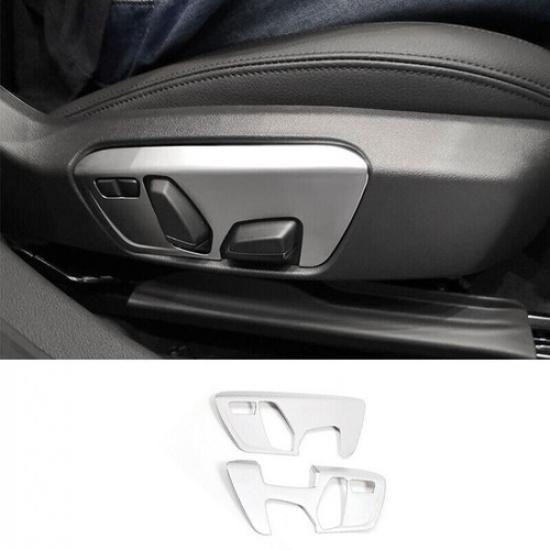 Подходит для BMW F22 F23 2015- Панель-крышка ручки кнопки сиденья, матовый серебристый