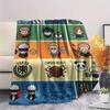 Spliced Jujutsu KaisenPrint Flannel Blanket, High quality Comfortable for All Seasons, Home Decor, Warmth and Comfort