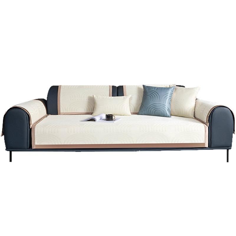 Summer High-end Ice Silk Sofa Cushion Washable Summer Non-slip Sofa Living Room with Mat Seat Cushion Cover Cover Towel