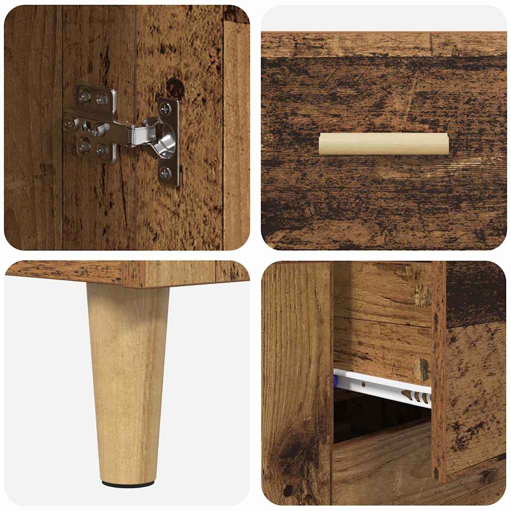 Highboard Reclaimed Wood 69.5 x 34 x 180 cm Particle Board