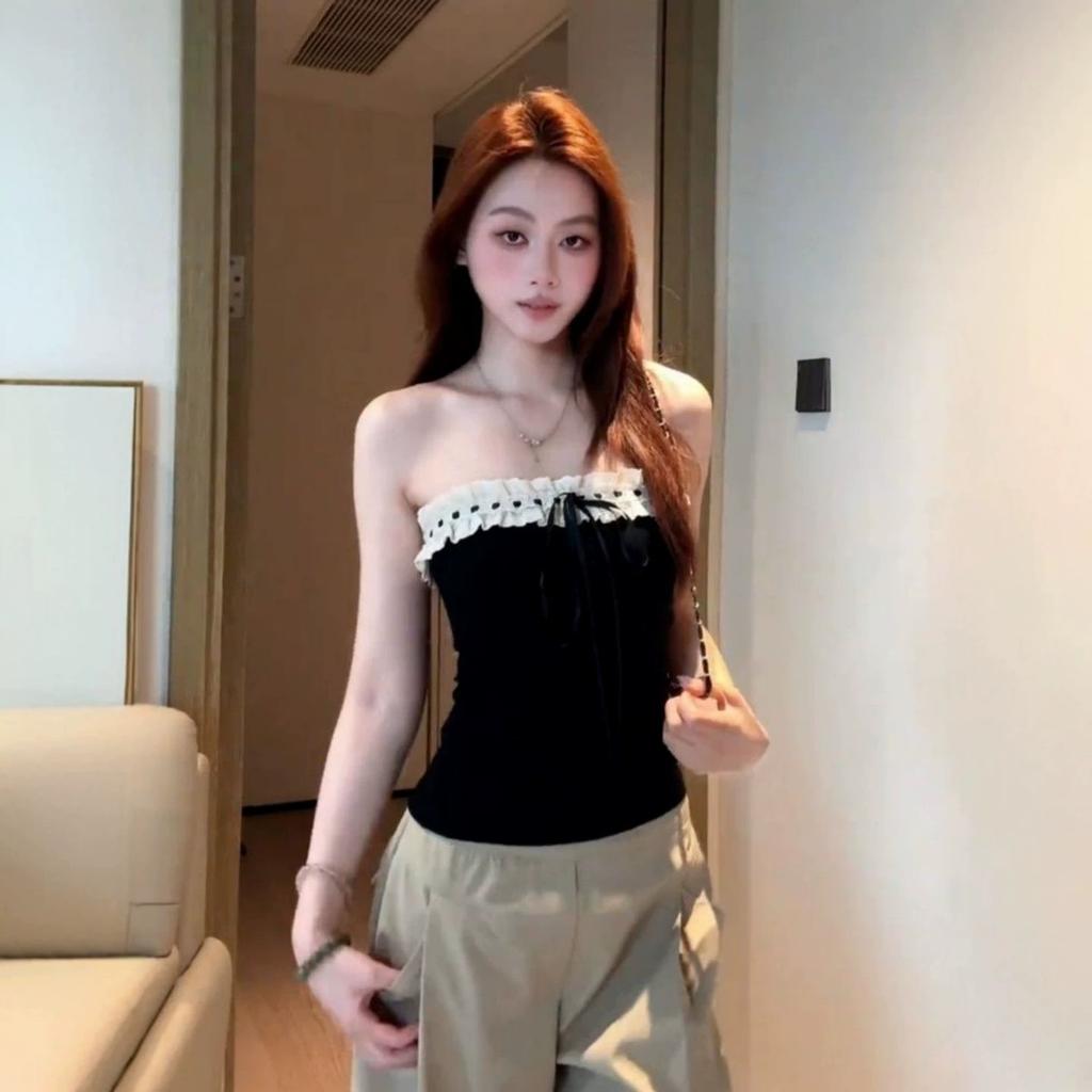 American Spice Girl Design Vest Women's Summer New Slim and Skinny Sleeveless Outer Wear Tube Top Inner Top