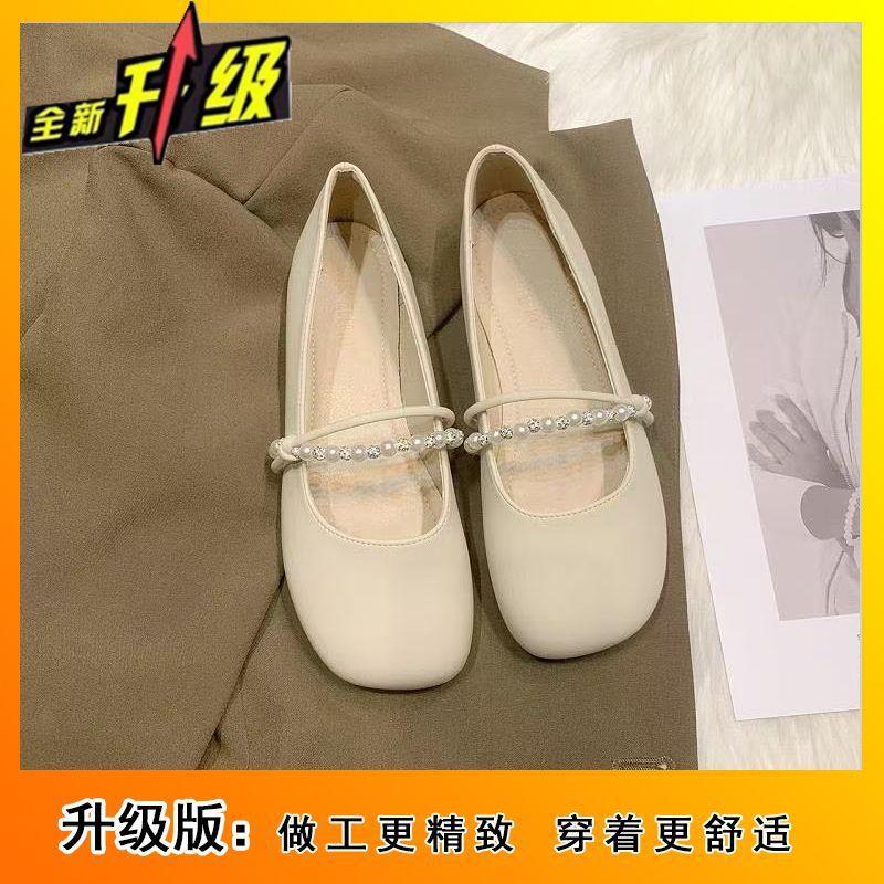 Late evening wind flat-soled soft-soled women's Doudou shoes spring new fashion shallow mouth with skirt gentle single shoes women