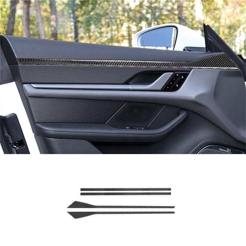 Black Car Interior Decoration Protection Carbon Fiber Sticker For Porsche Taycan 2019-2025 Auto Styling Accessories