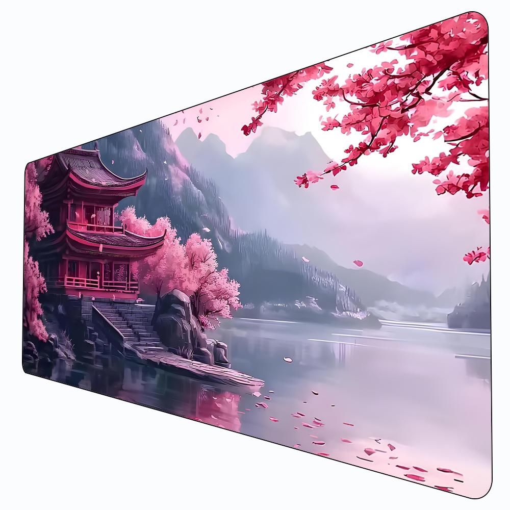Japan Sakura Scenery Magic Party Game Mat Durable Rubber for MTGTCG Games Xcm Mouse Pad Offices Desk Mats Friendly Design